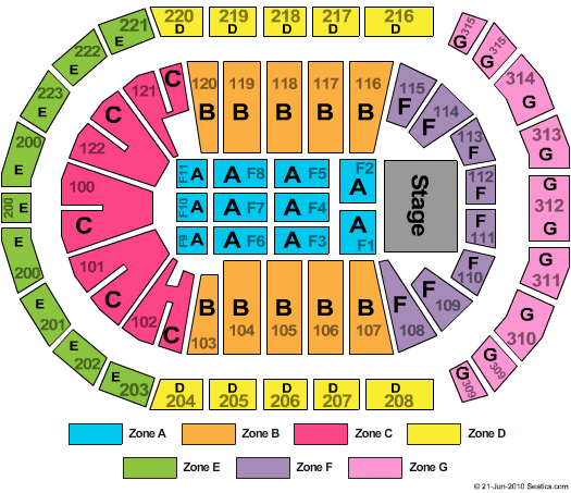 Gas South Arena End Stage Zone Seating Chart